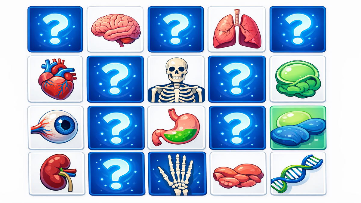 Body systems memory match game.